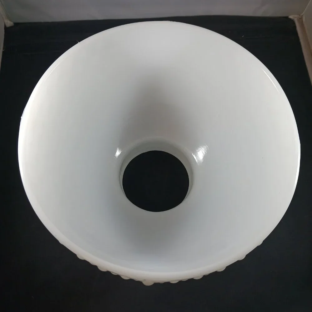Vintage Hobnail Milk Glass Lamp Shade